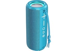 LENRUE F21 Wireless Bluetooth Speaker, Portable Bluetooth Speaker, Outdoor Waterproof Speakers with Light,HiFi Stereo Sound, 24H Playtime,Gift for Men and Woman to Enjoy Music(Teal)