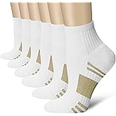 QUXIANG Compression Socks for Women & Men Circulation 3/6/7 Pairs Arch Ankle Support 15-20 mmHg Best for Running Cycling