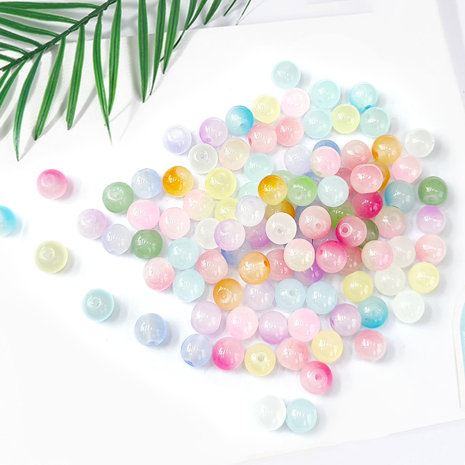 150 Pcs Glass Beads for Bracelet Making - 8mm Natural Amazonite Gemstone