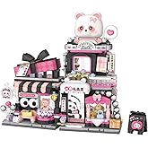 MEIEST Mini City Shop Street View Building Blocks Model Set,Simulation Animals Architecture Collection Particle Construction 