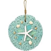 flangairy Beach Bathroom Decor, 3D Starfish Seashel, Coastal Wall Hanging | 13.2"X7.9" Coastal Theme Room, Beach House Wall A