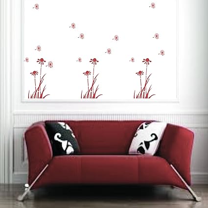 Kayra Decor Flying Dandelions Reusable Wall Stencil for Wall Decor/DIY Painting Stencil/Durable Than Wall Stickers in (16 X 24) Inches (Plastic Sheet)