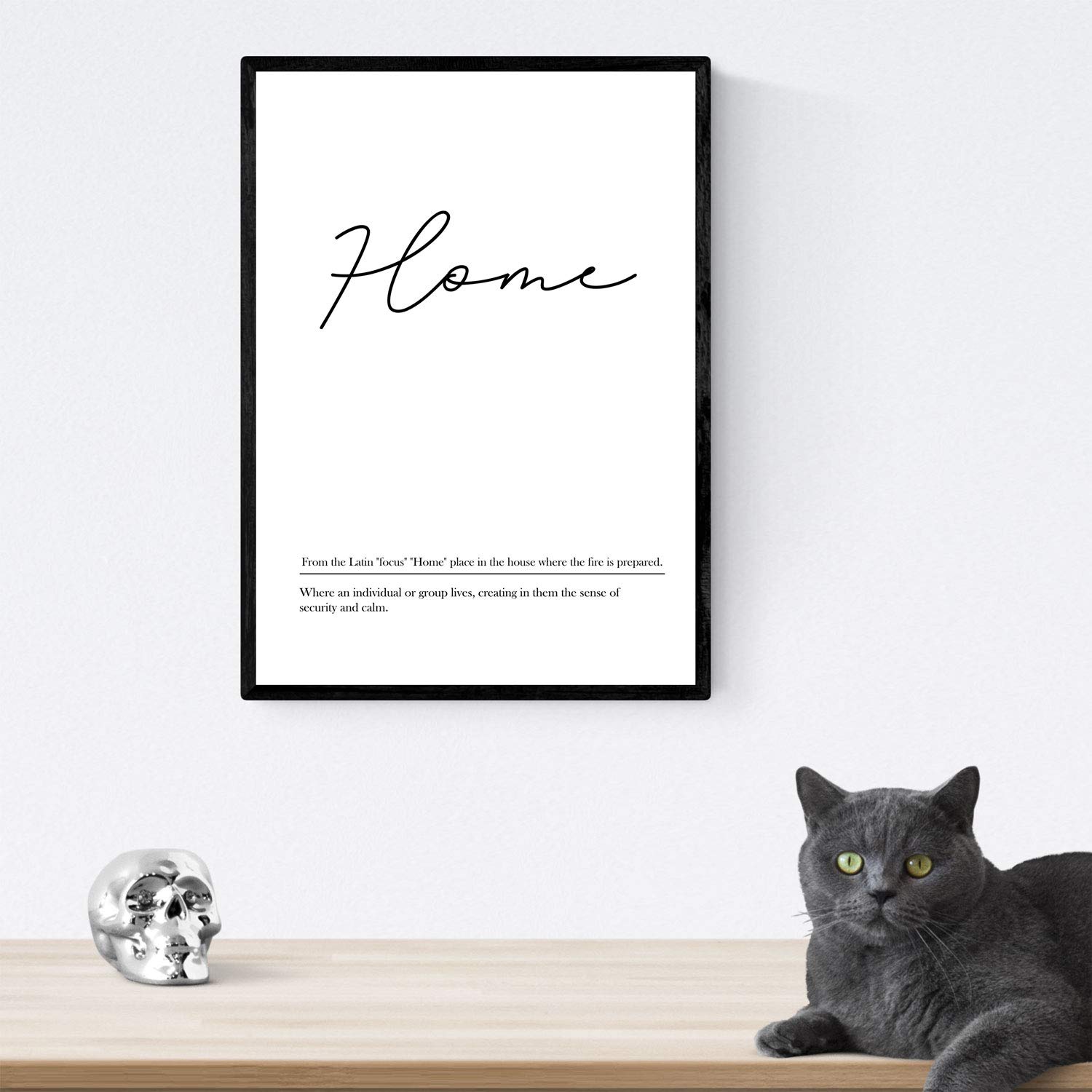 Nacnic film with English definition of Home. Poster of words with definitions. A4 unframed