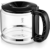 Teenyyou 10-Cup Glass Coffee Carafe Compatible with De'Longhi 3066 3067 3093 3094 3111 3112 Kf140 Kf863, Coffee Pot Compatible with 7313283649, Espresso Carafe Machine Parts