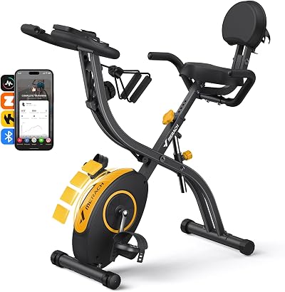 MERACH Multifunctional Foldable Exercise Bike 16 Resistance Levels 300lbs