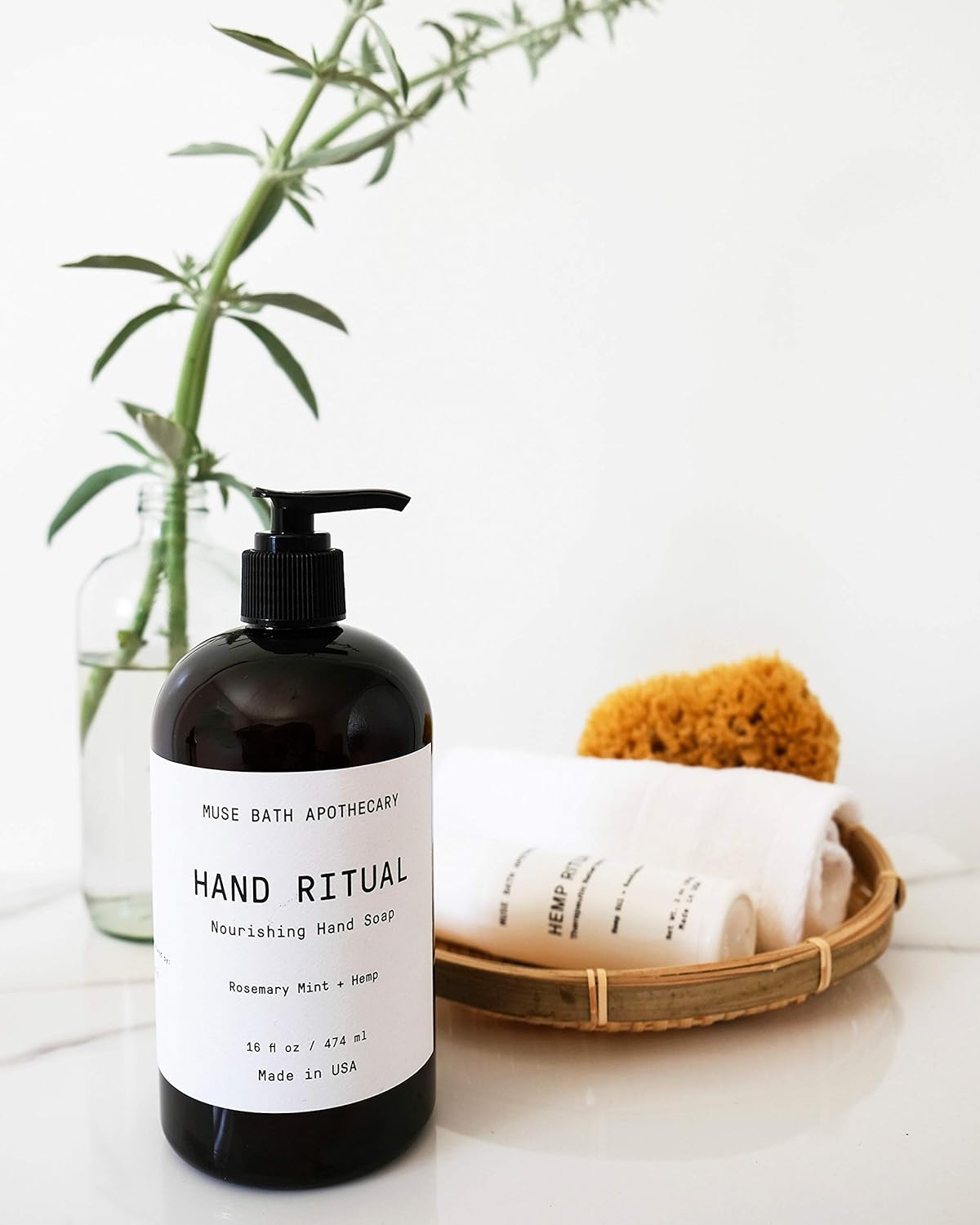 Muse Bath Apothecary Hand Ritual - Aromatic and Nourishing Hand Soap, 16 oz, Infused with Natural Essential Oils - Aloe + Eucalyptus + Lavender, 2 Pack : Beauty