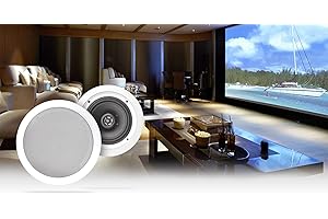 Pair Rockville HC85 8"" 700 Watt in-Ceiling Home Theater Speakers 8 Ohm