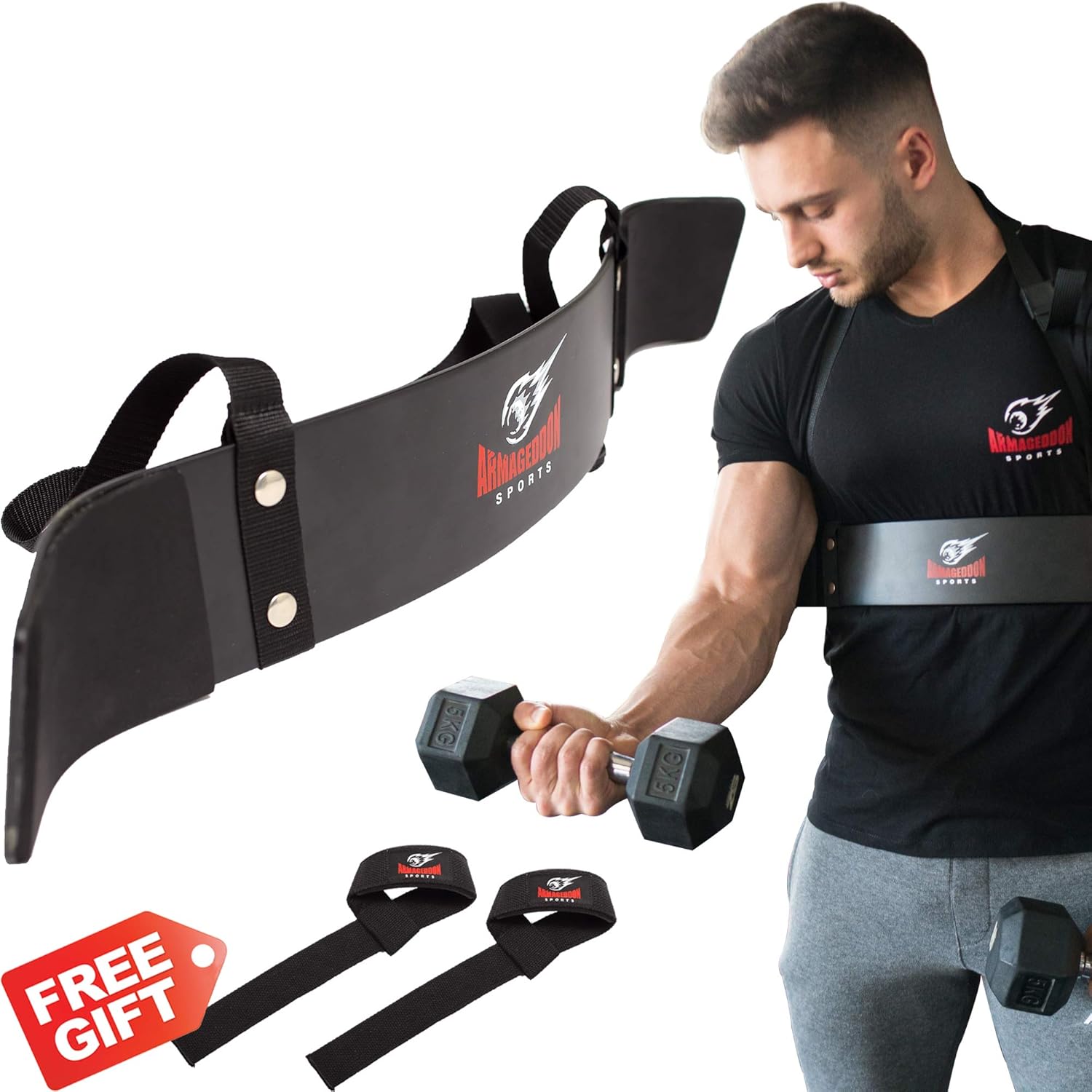 Armageddon Sports Premium Arm Blaster Bicep Isolator Curl