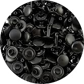 SLC Black Large Double Cap Rivets, 100 pk