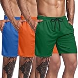 COOFANDY Men's 3 Pack Gym Workout Shorts Mesh