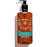 APIVITA Refreshing Fig Shower Gel | Moisturizing & Revitalizing Body Wash with Fig, Propolis & Essential Oils, 500 mL / 16.9 oz