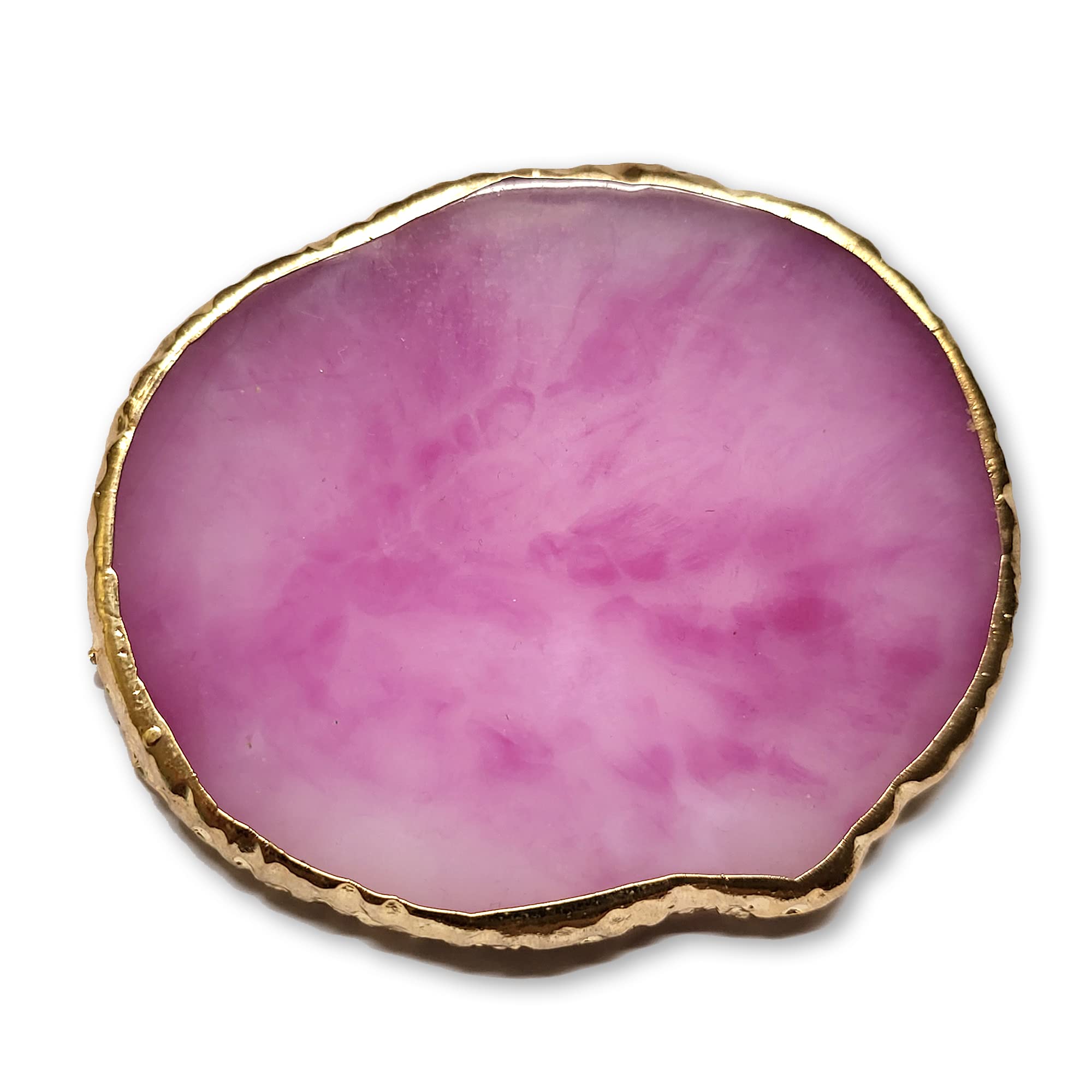 Drink Coaster Set of 2 Resin Coaster Decorative Housewares (Purple)