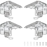 4 PCS Mounting Bracket, Mini Mounting Bracket Clips for 1" (25mm) Pleated Shades Cordless Honeycomb &amp; Cordless Blinds Headrail Holder with Metal Clip(for 25mm)