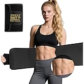 kissleaf Sweat Waist Trainer for Women Men, Comfortable Waist Cincher Sweat Belt to Boost Sweating Stomach Wrap Supportive