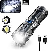 Sibotion Rechargeable Tactical Flashlights, 120000 Lumens Super Bright Led Flashlights with COB Work Light, High Powered, Powerful Handheld Flashlights for Emergencies Camping Hiking Holiday Gifts