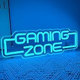 RuCvixkt Gaming Zone Neon Sign,Game Zone Neon Sign for Teens Gamer Room Decor,Gaming Light Neon Sign for Gaming Wall Decor,Led Neon Gaming Sign for Gamer Gifts Boys