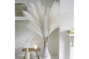 Wttisel 38" 10 Stems White Pampas Grass Tall Decor - Faux Pampas Grass Decor Tall for Floor Vase Boho Home Wedding Mothers Day Decoration