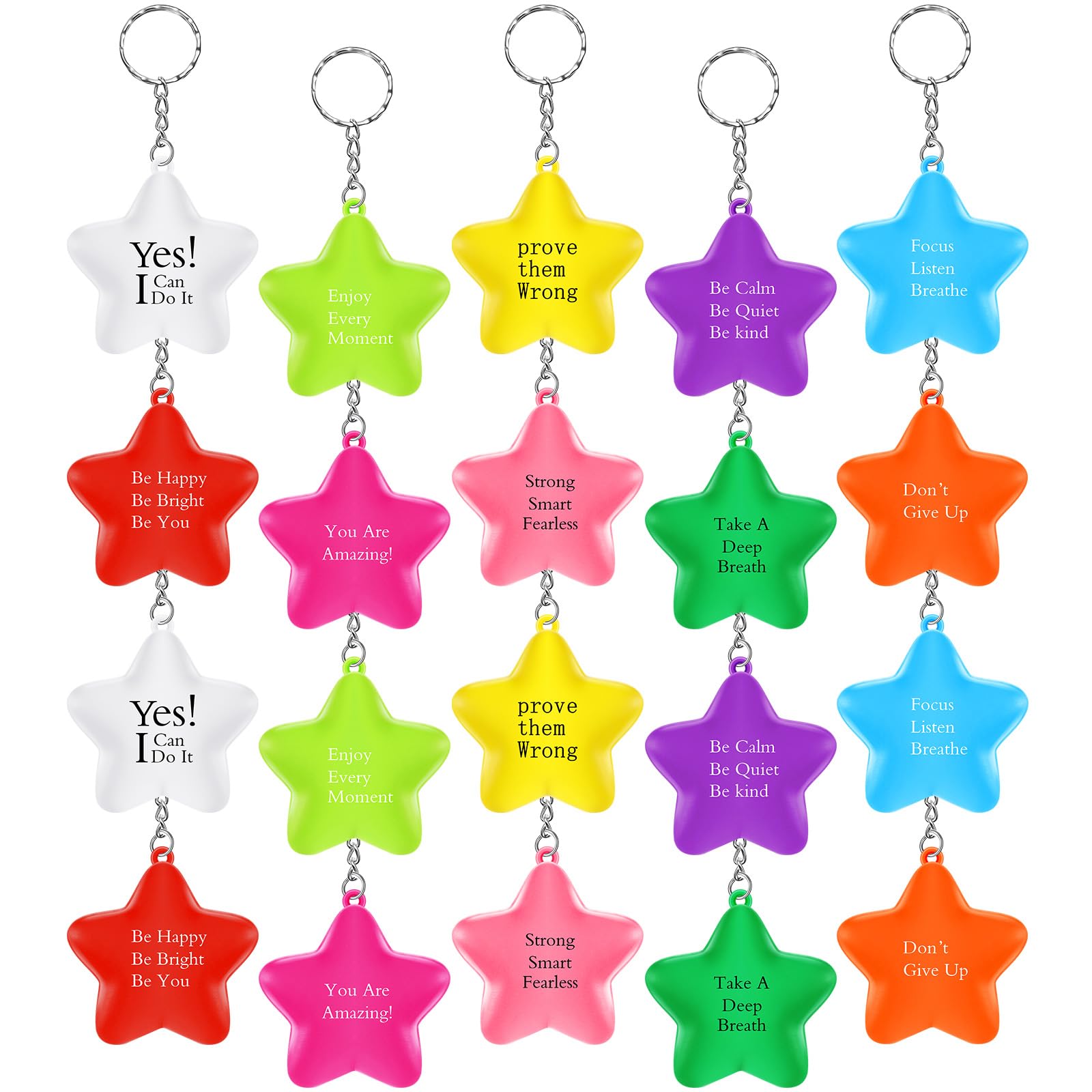 Otuuz 30 Pcs Graduation Leaving Gifts Graduation Motivational Stress Balls Bulk for Students from Teachers Encouraging Stress Relief Keychains for End of Term Year Gift Adults Exchange Gifts