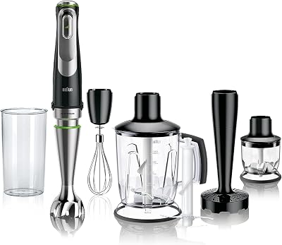 MultiQuick 9 - Mixeur Plongeant 1200W avec Bol Mixeur 1250ml Noir