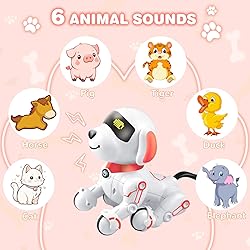 Chridark Remote Control Robot Dog Toy for Kids 5-7