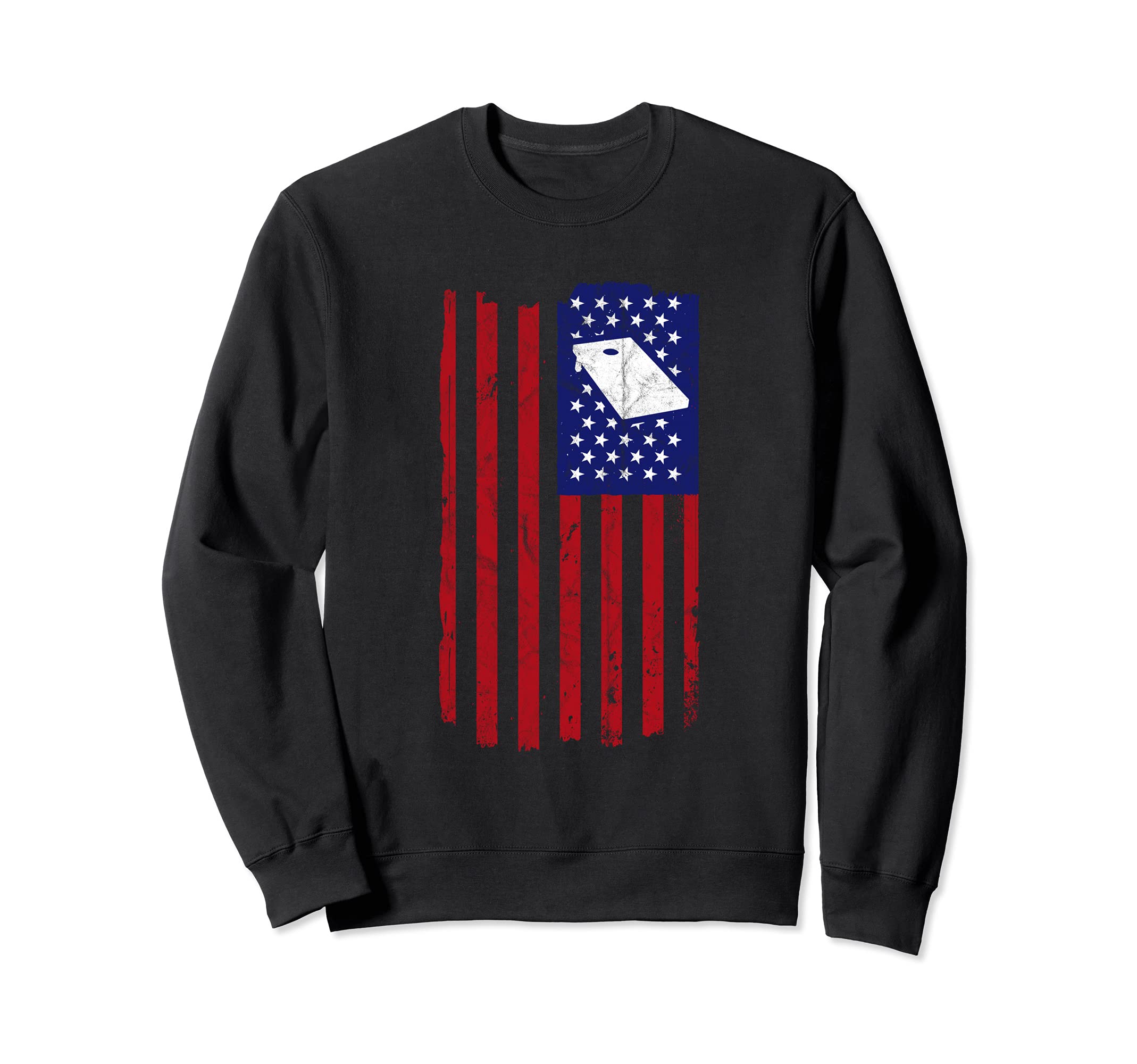 Cornhole Retro American Flag Vintage Team Tournament Sweatshirt