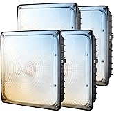 70W LED Canopy Lights 4Pack, 30/45/60/70W Selectable, 3CCT 3000/4000/5000K, Commercial LED Canopy Lights Outdoor for Gas Station Carport Garage Warehouse, IP65 Waterproof, 100-277V Dim, ETL Listed