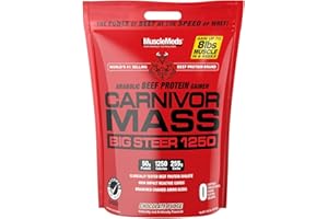 MuscleMeds Carnivor Mass Chocolate Big Steer 1250, 15 Lb (Packaging May Vary)