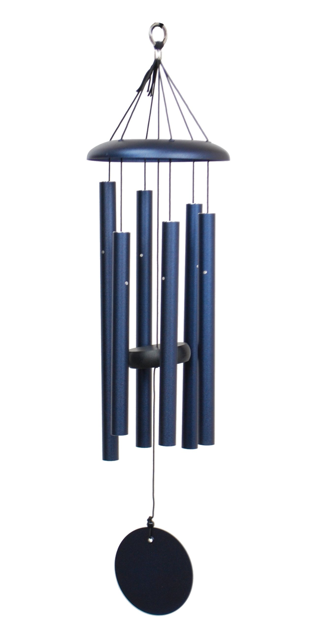 Midnight Blue Wind Chime Tuned to the Scale of C with 6 Aluminum Tubes