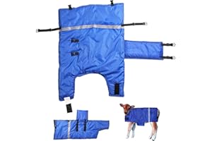 CDOKY Calf Blanket, Cow Blanket, Calf Coat, Calf Thickened Warm Clothes, Waterproof Cattle Blanket, for Little Bull Cattle Ox, Blue Color