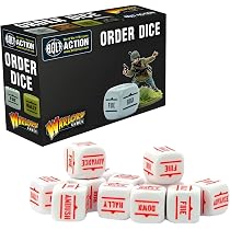 Warlord Games – Lot De 16 Dés Blancs à 6 Faces Pour Bolt Action, Symboles Soleil Levant, Parfait Pour Les Joueurs De Wargame