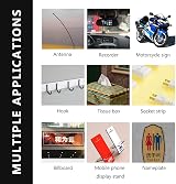 SHUXIA 50pcs Double Sided Sticky Pads 3mm Thick White 50x30mm Heavy Duty view 4