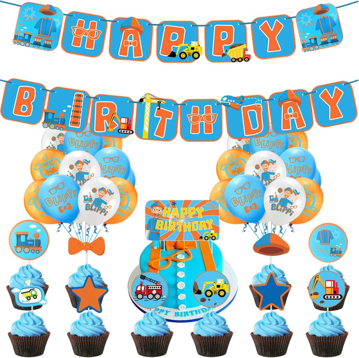 Order Now Enjoy Big Discount Blippi Birthday Party Supplies Set Happy Birthday Banner Balloons Cake Topper Blippi Theme Party Decorations Just For You Sonoritaaparelhosauditivos Com Br