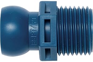 Loc-Line Coolant Hose Component, Acetal Copolymer, Connector, 1/2" Hose ID, 1/2" BSPT (Pack of 4)