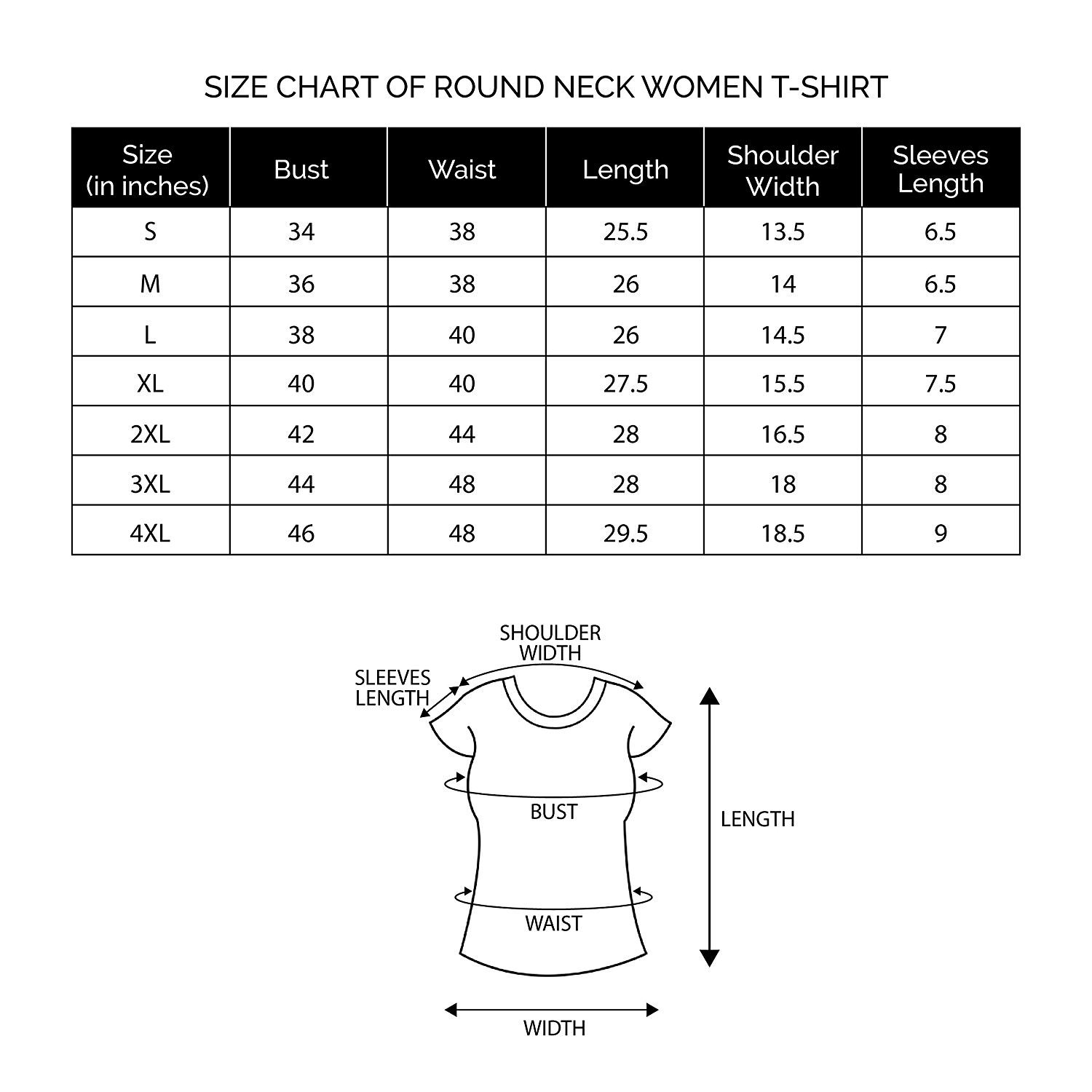 chkokko half sleeves round neck tshirts for women