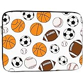 Nicokee Laptop Sleeve Bag 15.4 15.6 Inch,Cute American Football Basketball Baseball Ball Sport Protective Polyester Computer Cases Laptop Cover Briefcase Bag Tablet Travel Cover