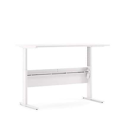 moebel-guenstig24.de Schreibtisch Prima höhenverstellbar elektrisch ergonomisch 150cm Weiss Weiss