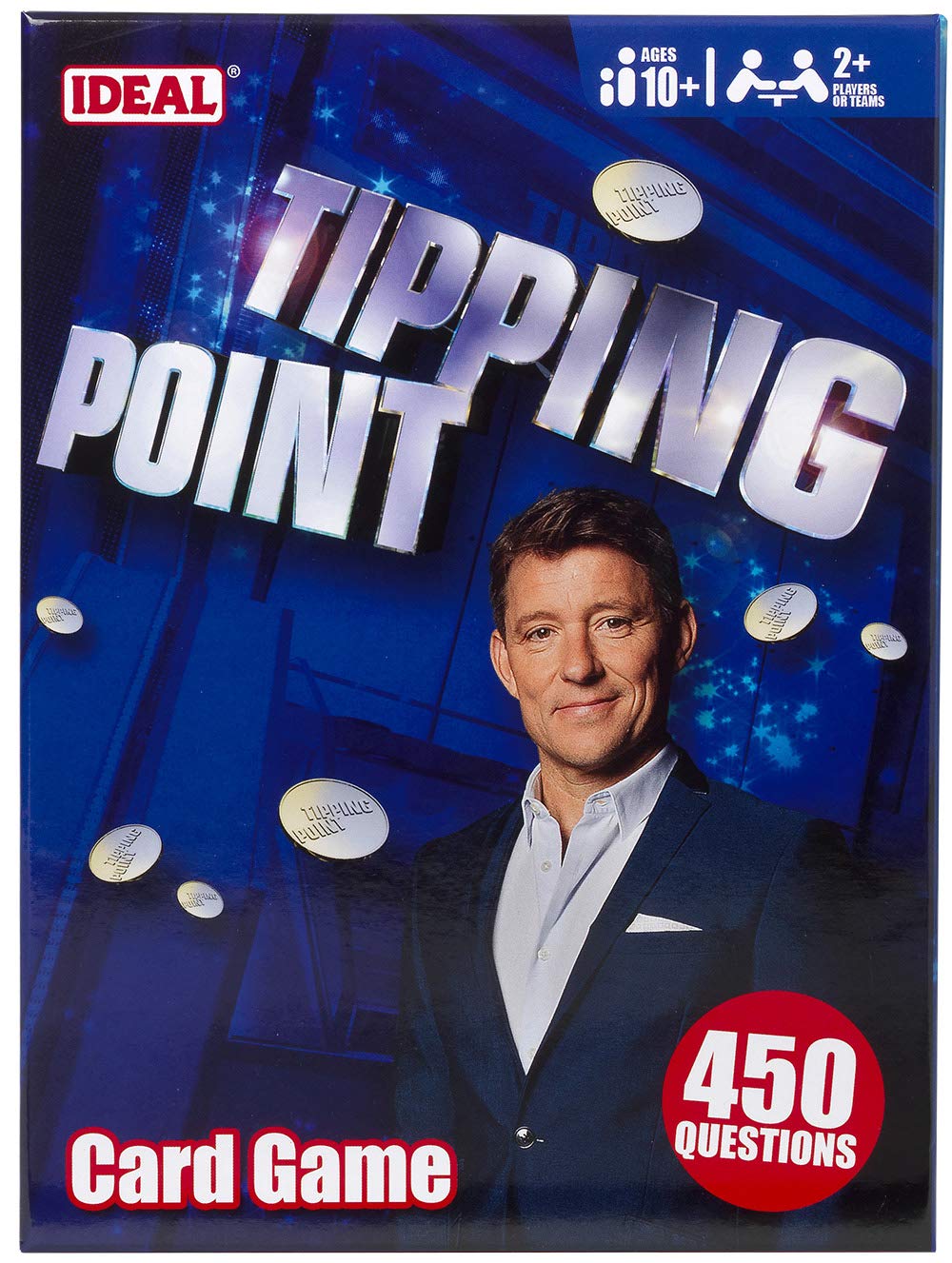 IDEAL | Tipping Point Card Game: includes 450 Questions | Family TV Show Board Game| For 2+ Players | Ages 10+