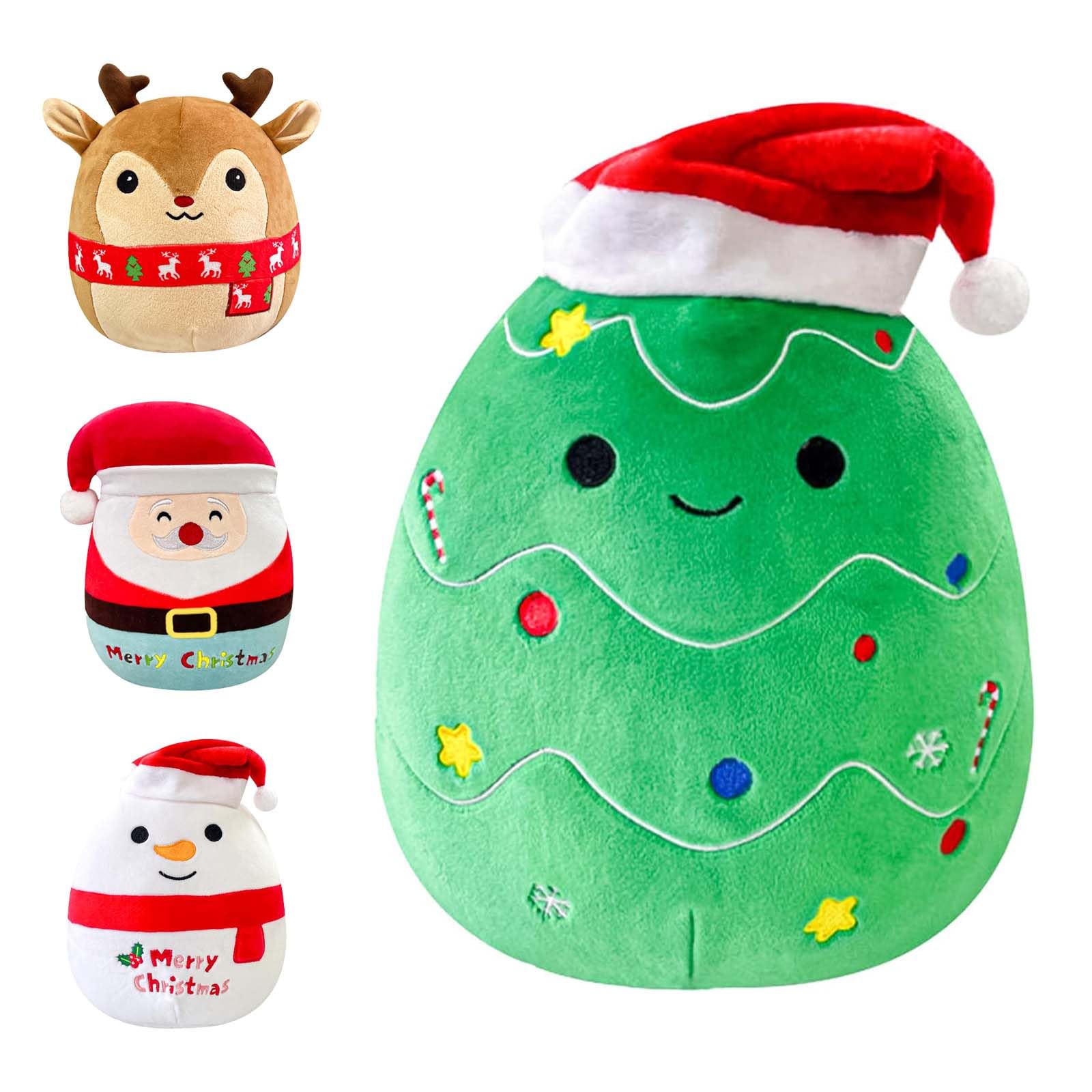 POPOYU 20cm Christmas Tree Plush Pillow Toys,3D Cute Christmas Stuffed Tree Pillow Doll Squishy Cotton Plushies Doll,Super Soft Toy Gift for Kids Kids Collection Home Decoration