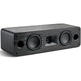 Saiyin 17" Slim Center Channel Speaker Dual 3.5inch Woofers | 8&Omega;, For Desktop Stereo or Home Theater Surround. Requires a Separate Amplifier or Receiver, Wall Mount,Single