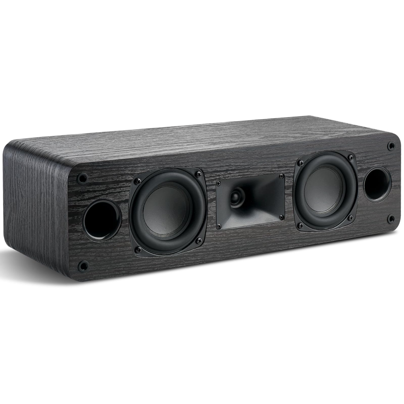 Photo 1 of Saiyin Slim Center Channel Speaker,for Desktop Stereo or Home Theater Surround Sound, Dual 3.5" Woofer,Requires a Separate Amplifier or Receiver, Wall Mountable, Single,17 Inch
