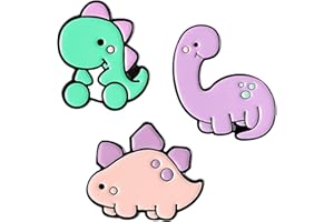 ROFARSO Dinosaur Enamel Lapel Pin Set Cute Animal Pin, Accessory for Backpacks Clothing Bags Hats Shirts (3pics pin set)