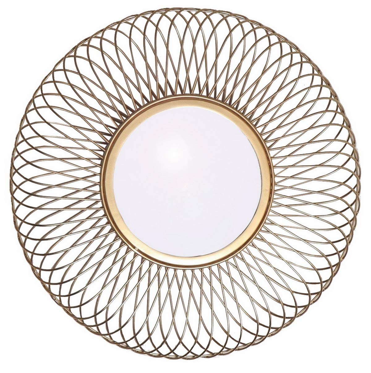 Juliet Accent Round Wall Mirror (Gold, 54 dia x 9 cm)