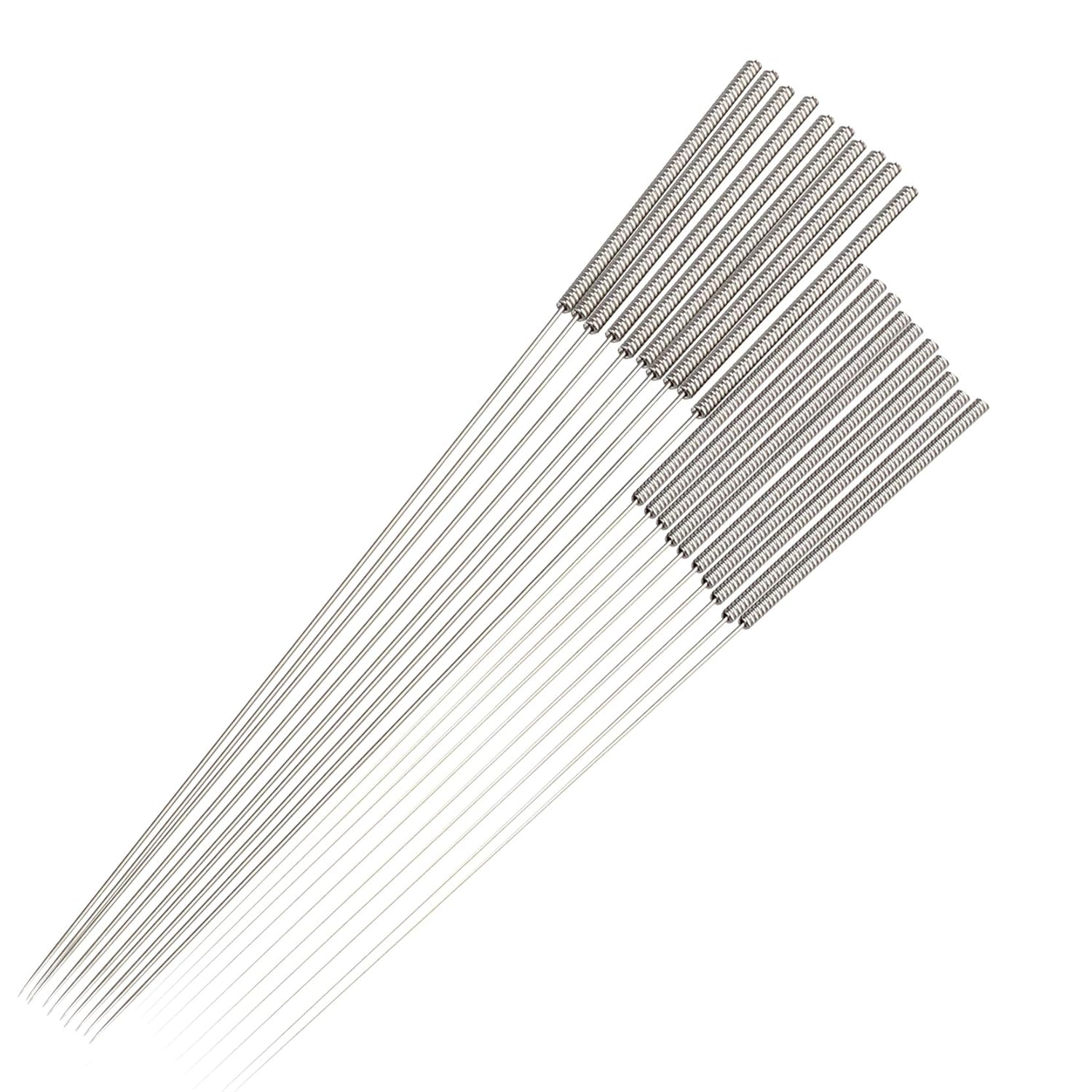 Jopto 22 3D Printer Nozzle Cleaning Kit Stainless Steel Nozzle Cleaning Tool Kit including 10pcs 0.4mm Needles 10pcs 0.35mm Needles and 1pcs Angled Tweezers 1pcs Straight Tweezers for 3D Printer - Image 5