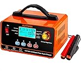 AUTTGINN AUTTGINN 12V 24V Adjustable Battery Charger Maintainer, 0-20A Adjustable Car Battery Trickle Charger with Battery Desulfator for Lead-Acid LiFePO4 Lithium Batteries, AGM Gel Deep Cycle