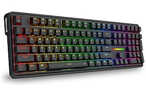 Redragon K745 Wired Gasket RGB Gaming Keyboard, 108 Keys Mechanical Keyboard w/Extra 4 Hotkeys, Upgraded Hot-swappable Socket