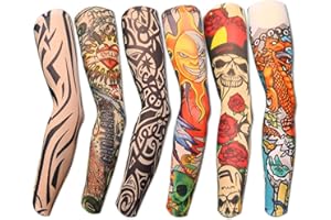 Akstore Temporary Tattoo Sleeves Set Arts Temporary Fake Slip On Tattoo Arm Sleeves Kit
