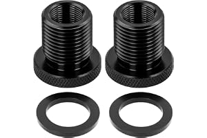 2Pcs 1/2-28 to 3/4-16 Thread Adapter, Steel Oil Filter Converter w/Washers | Precision thread conversion, rubber washers prevent leakage, solid steel resists wear, knurled easy install, 2pcs full kit