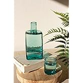 Kalalou CRL5134 Bedside Water Carafe and Drinking Glass, One Size, Green