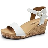 DREAM PAIRS Women's Open Toe Buckle Ankle Strap Platform Wedge Sandals for Women Summer Dressy Shoes | Women, Wedge, Platform, Open Toe, Ankle Strap, Buckle