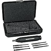 Klein Tools 57032 Screwdriver Set, Made in USA, Torque Screwdriver Kit with Phillips, Slotted, Square Bits, 1/4-Inch Nut Driver, Case Included, 6-Piece